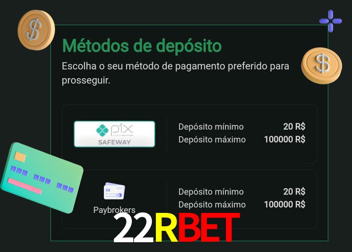 O cassino 22Rbet oferece uma grande variedade de métodos de pagamento